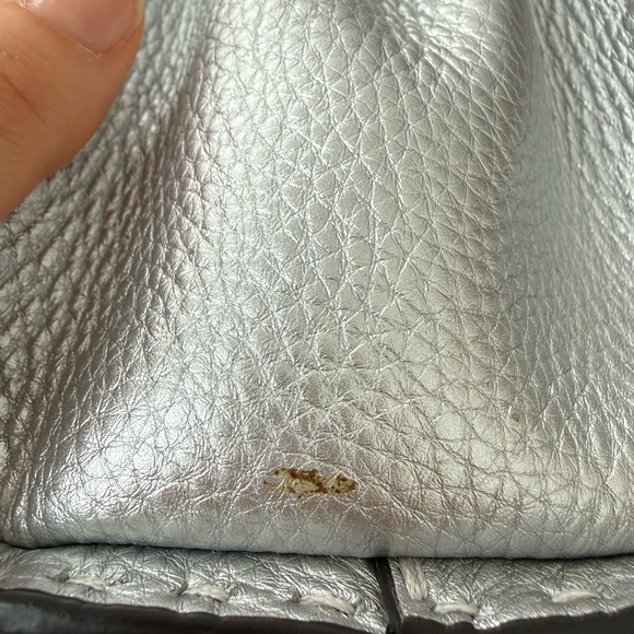 Fendi Peekaboo Mini – Cuoio Romano Lux “Argento Palladio” (metallic silver) - Picture 11 of 13